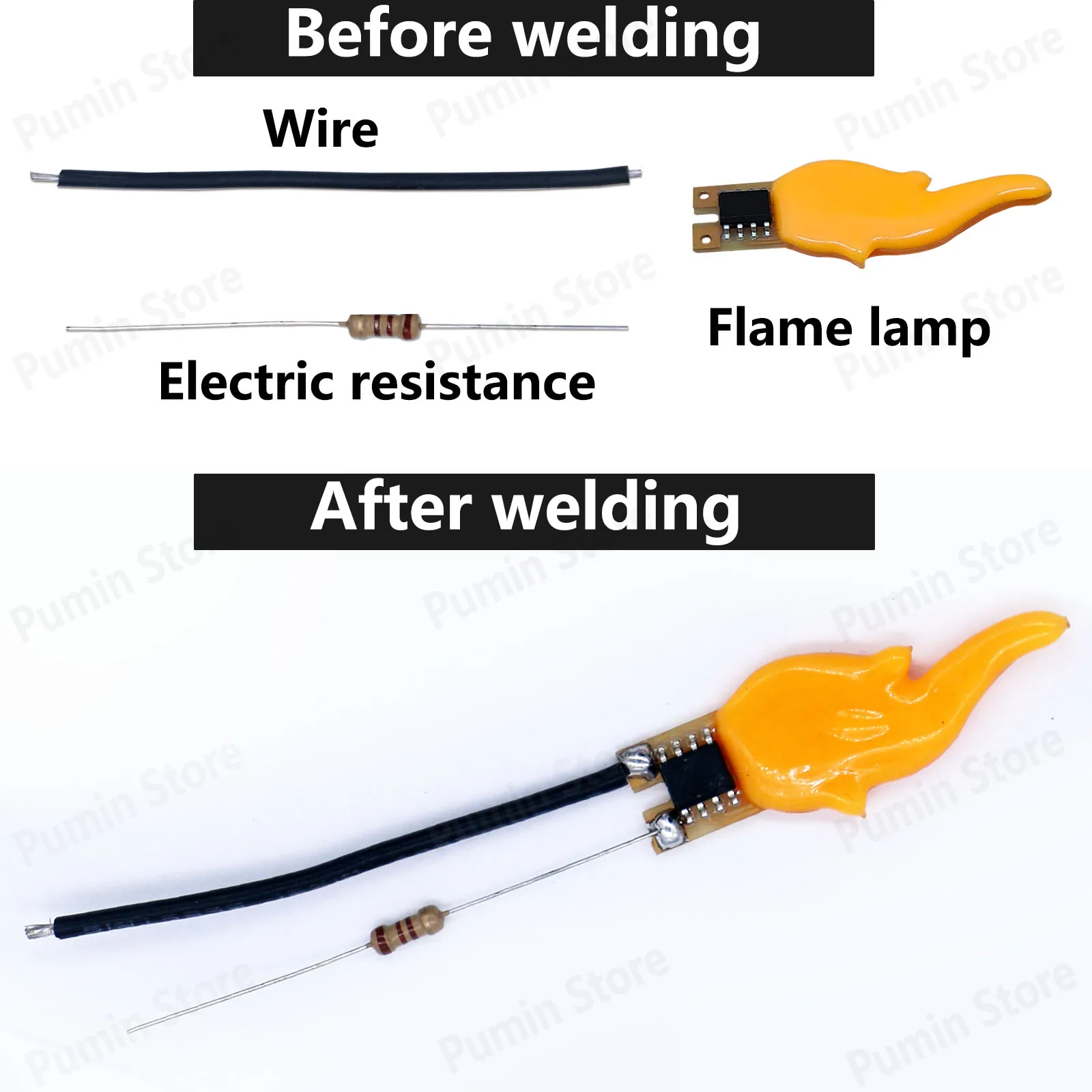 LED Retro Edison Kerze Flamme Lampe DC5V 20mA Warmweiß Ra≥80 83mm Urlaub Dekoration Gelötete Kerze Blitz Lampe Zubehör DIY