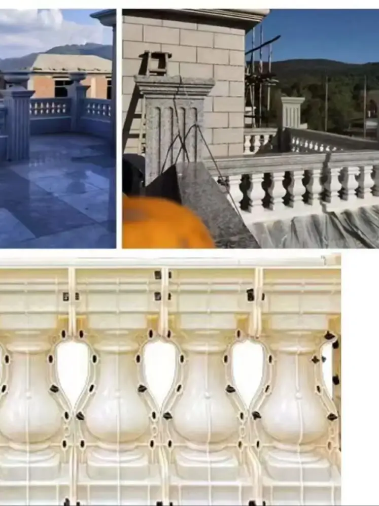 Форма для литья бетона высотой 60 см, 1,0 м (пять маленьких колонн в целом), форма для перил римских колонн, цементная модель забора виллы в европейском стиле, балконные перила своими руками, многоразовые, простые в эксплуатации.