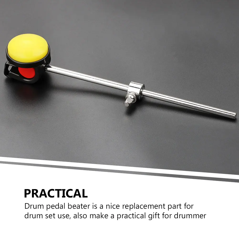 

Silicone Hammer Bass Drum Beater Clip Metal Accessories and Parts Plastic Beaters Pedal
