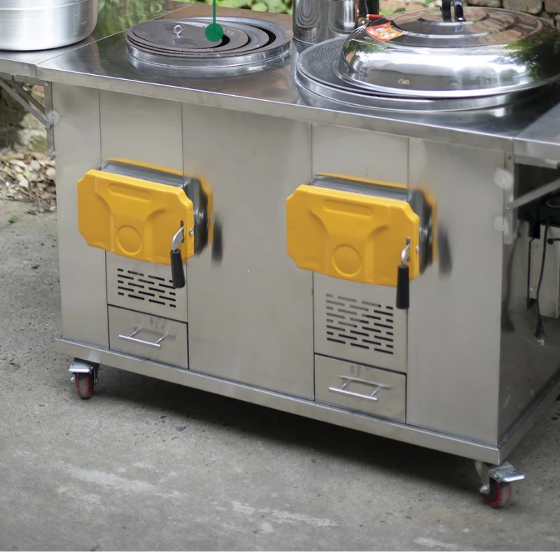 

Stainless steel firewood rural smokeless wood fire mobile stove