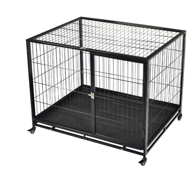 

Large Outdoor Dog Kennel with Breathable Roof Shades Metal Pet Cage for Big Dogs Durable and Weather Resistant