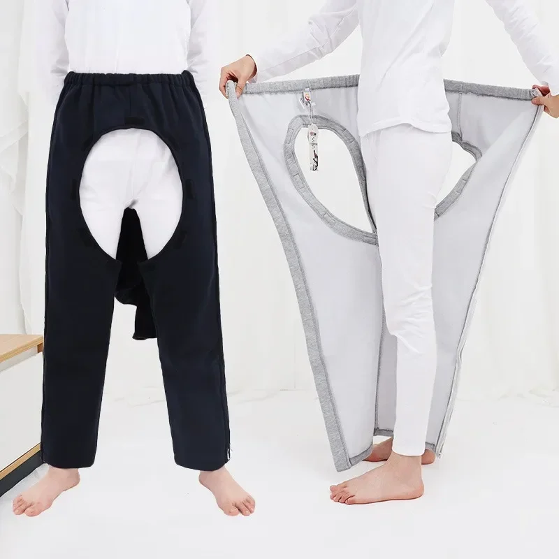 Old Man Open Crotch Pants Paralyzed Bed Incontinence Patient Pajamas Leaking Urine Clothes Trousers Pregnant Women Comfortable