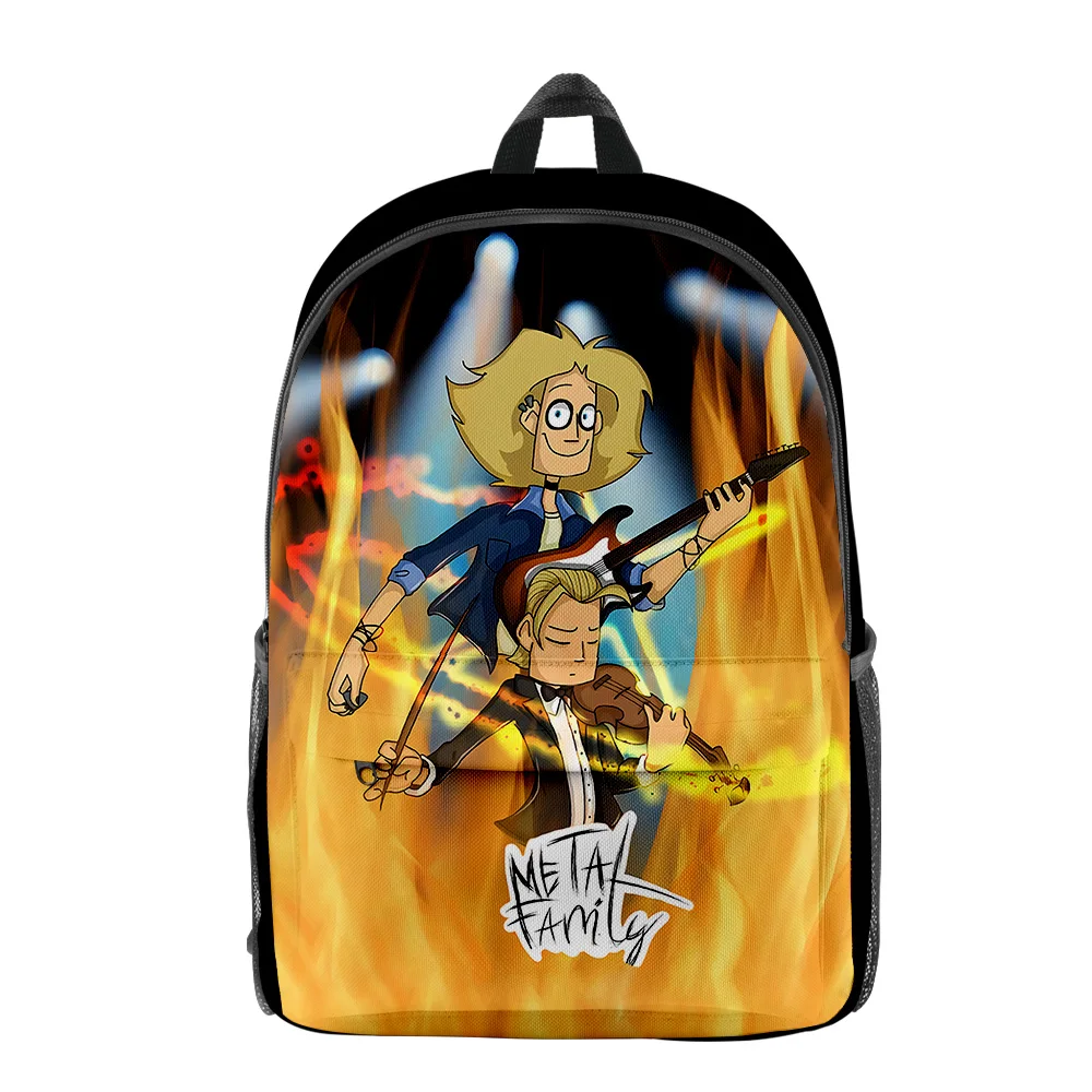 

Harajuku Popular Metal Family Anime pupil Bookbag Notebook Backpacks 3D Print Oxford Waterproof Boys/Girls Travel Backpacks