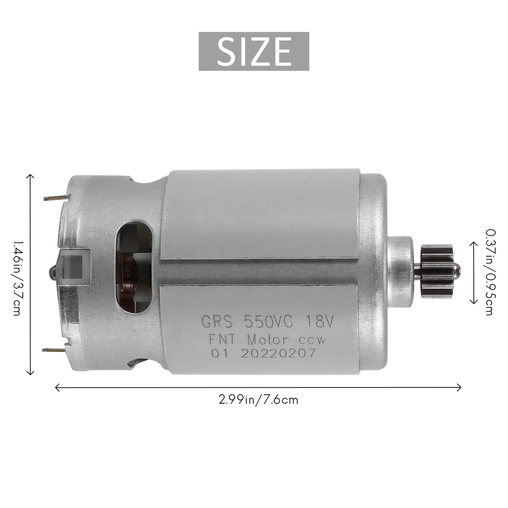 KSOL GRS550VC 14 Teeth DC Motor 21500-29000RPM Lithium Drill Motor DC 18V for Rechargeable Electric Saw Screwdriver