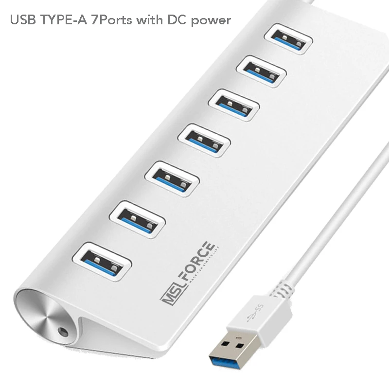 MSL USB C HUB 4 7USB Typ C Zu USB 3,0 Hub Splitter CF Kartenleser Für MacBook Pro iPad pro Samsung Galaxy Note10 S10 USB 2,0 Hub