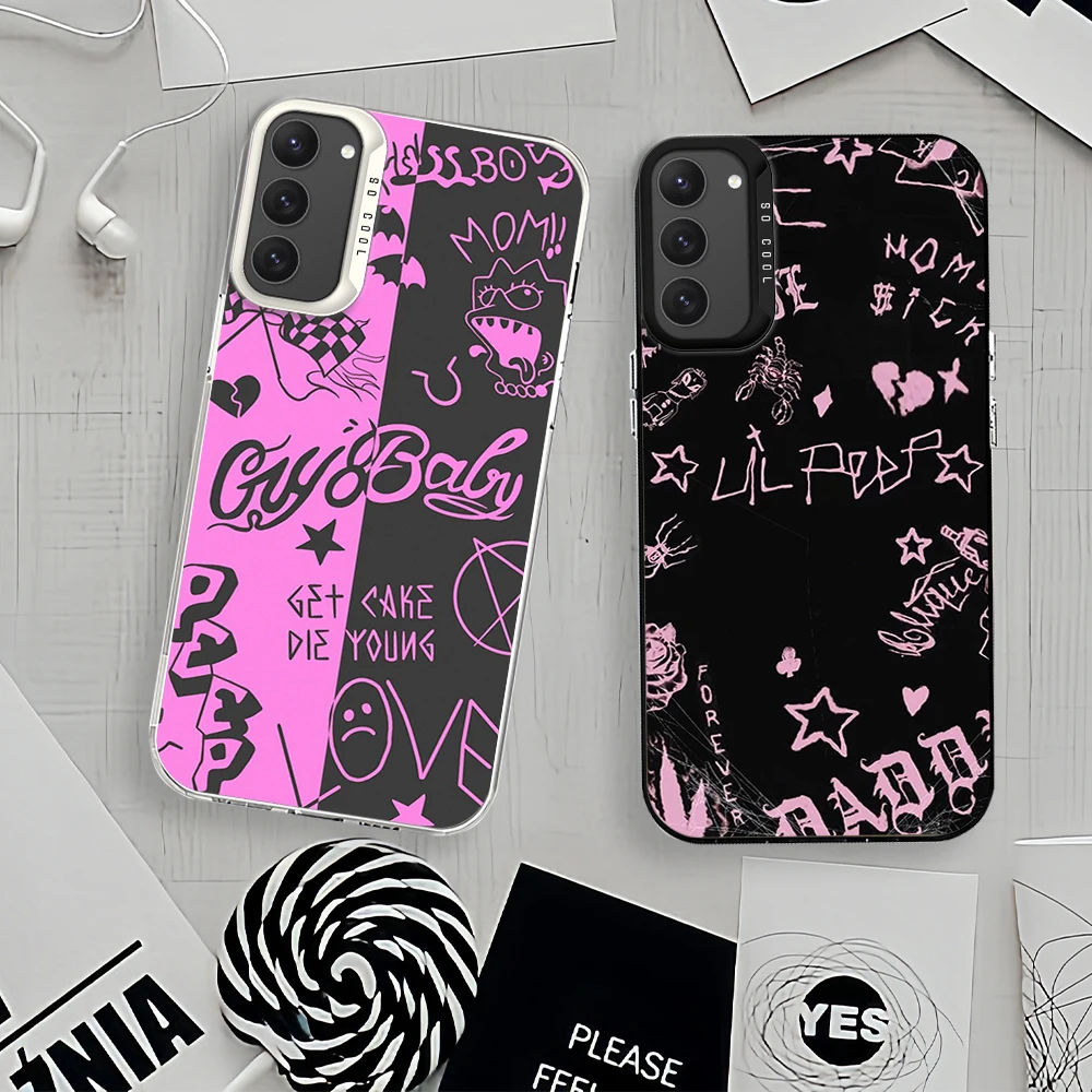 Rapper L-Lil Cool P-Peep For Samsung Galaxy A 15 54 55 S23 S24 S25 4G 5G Ultra Plus Fe Laser Cover IMD Phone Case