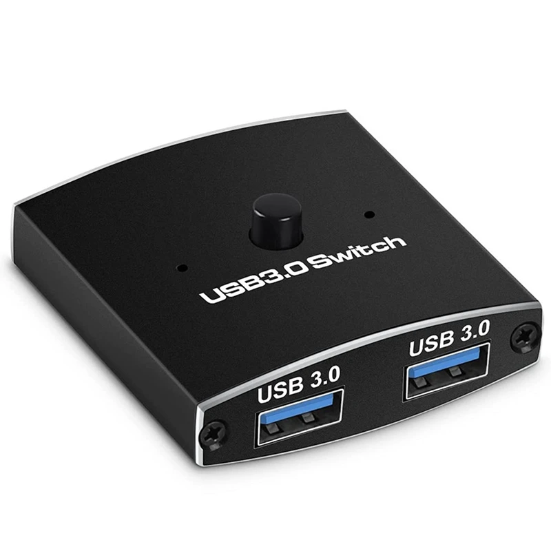 

2X USB 3.0 Switch Selector KVM Switch 5Gbps 2 In 1 Out USB Switch Two-Way Sharer For Printer Keyboard Mouse Sharing