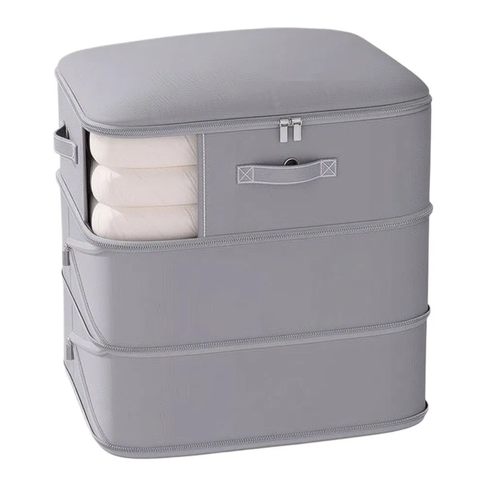 Self Compression Bag for Clothes Blankets Comforters Compact Foldable Storage Gongsatin Material Easy Fastening System