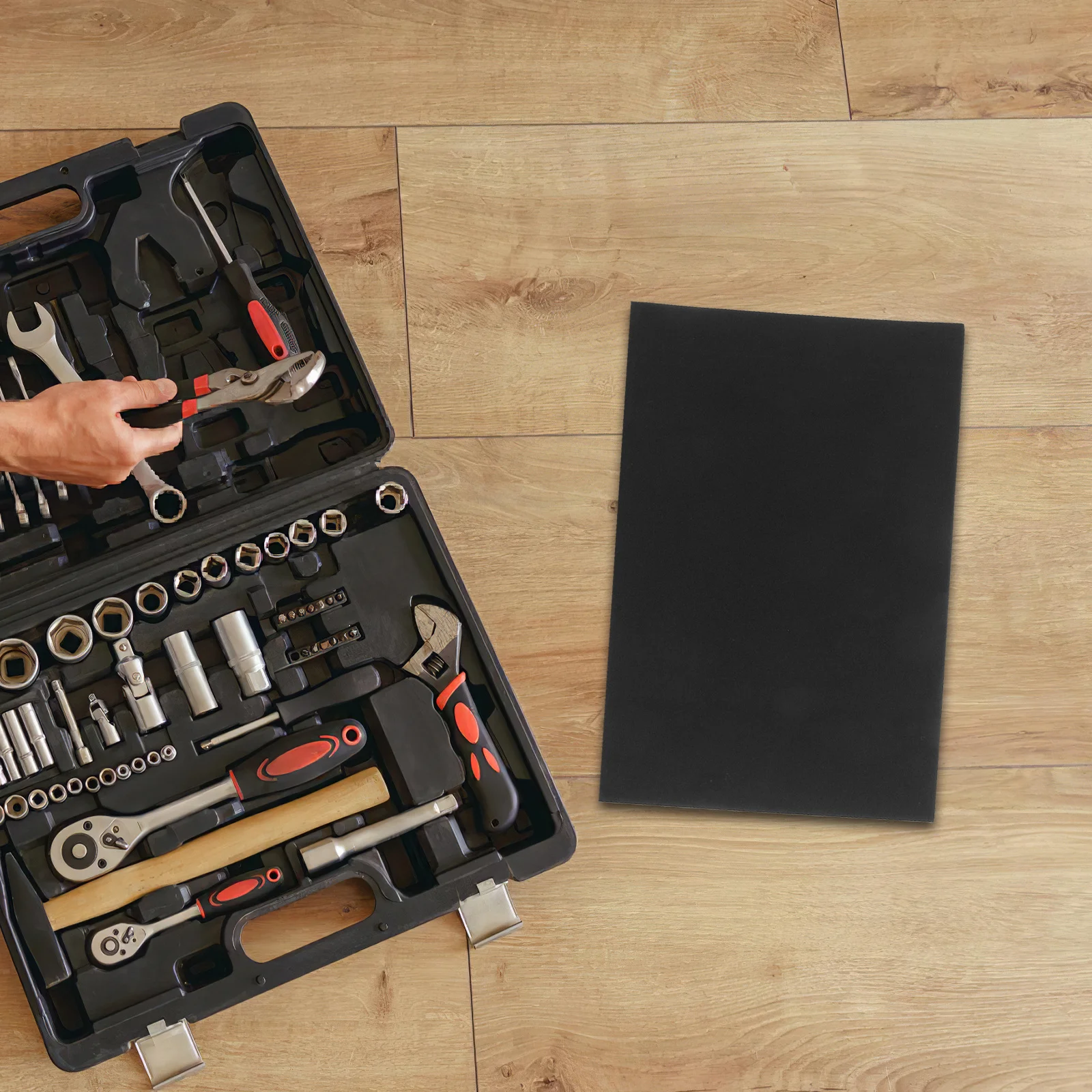 

6Pcs Self-Adhesive Foam Pads 12x8 Inch Thick Black Eva Noise Dampening Furniture Protectors for Wood Floors DIY Decor Containers