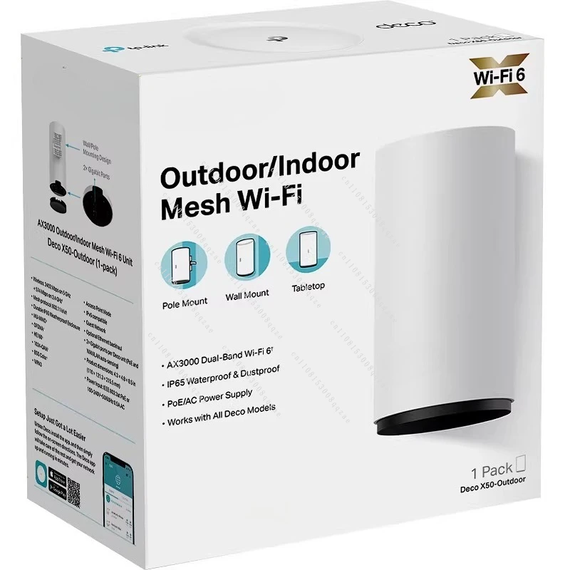 Outdoor Indoor WiFi6 Mesh Deco X50-Outdoor AX3000 Support POE
