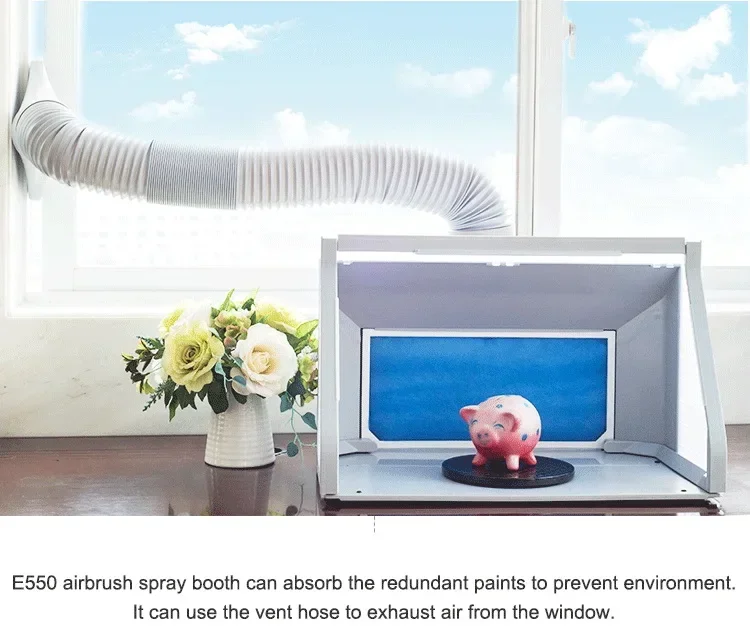 E550BLK Mini Airbrush Booth Image Airbrush Spritzkabine