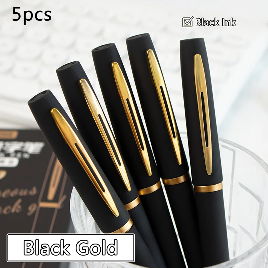 5 Teile/paket Große Kapazität Gel Stift 0,5/0,7/1,0mm Spitze Schwarz Tinte Unterschrift Stift Schreiben Business Büro liefert Schule Schreibwaren – Detail 7