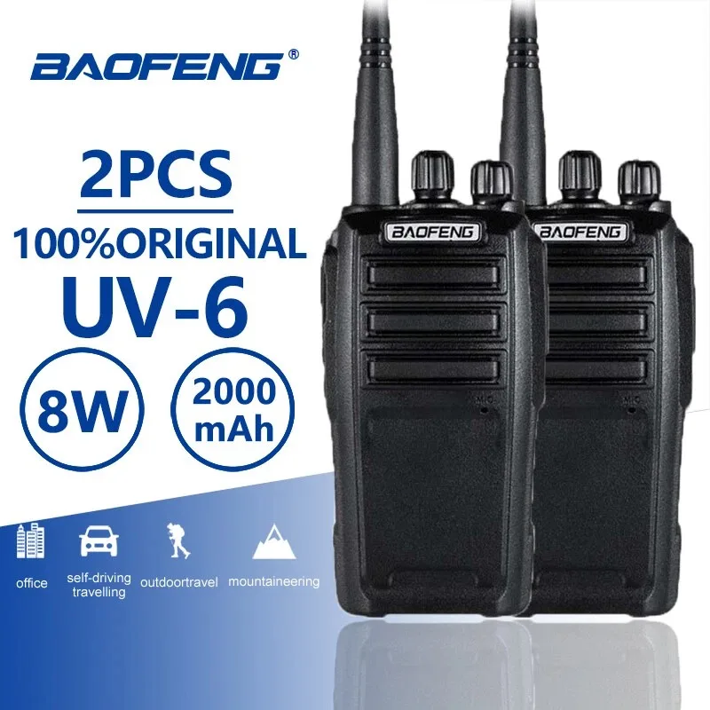 2pcs-baofeng-uv6-walkie-talkie-8w-vhf-uhf-136-400mhz-128channel-ptt-headset-outdoor-sport-hunting-wireless-communication-radio