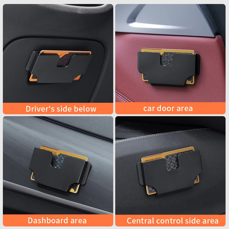 Caja de Almacenamiento para Tarjetas de Auto (2/3 Piezas), Organizador de Vales, Clip para Tarjetas de Combustible, Accesorios Interiores para Auto