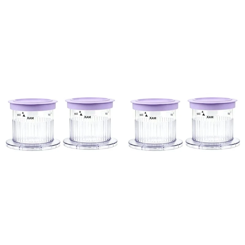 FZFZ 4Pack Ice Cream Maker Dessert Cups With Lids For Cuisinart Fastfreeze Ice Cream ICE-FD50 For Homemade Ice Cream Purple
