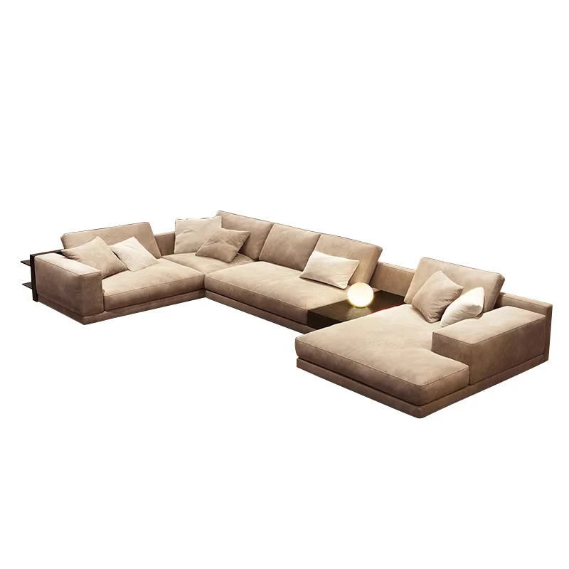 

Nordic simple U-shaped living room sofa set design furniture sofa