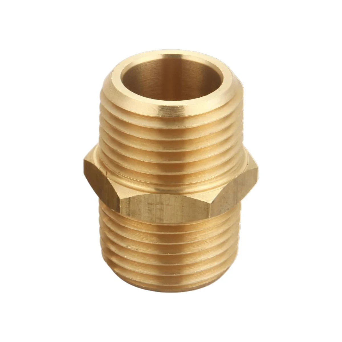 1/2 Inch Male Hex Nipples, 1/2'' Male Brass Pipe Fitting Adapters, Brass 1/2'' Hex Nipple Pipe Extension Fittings
