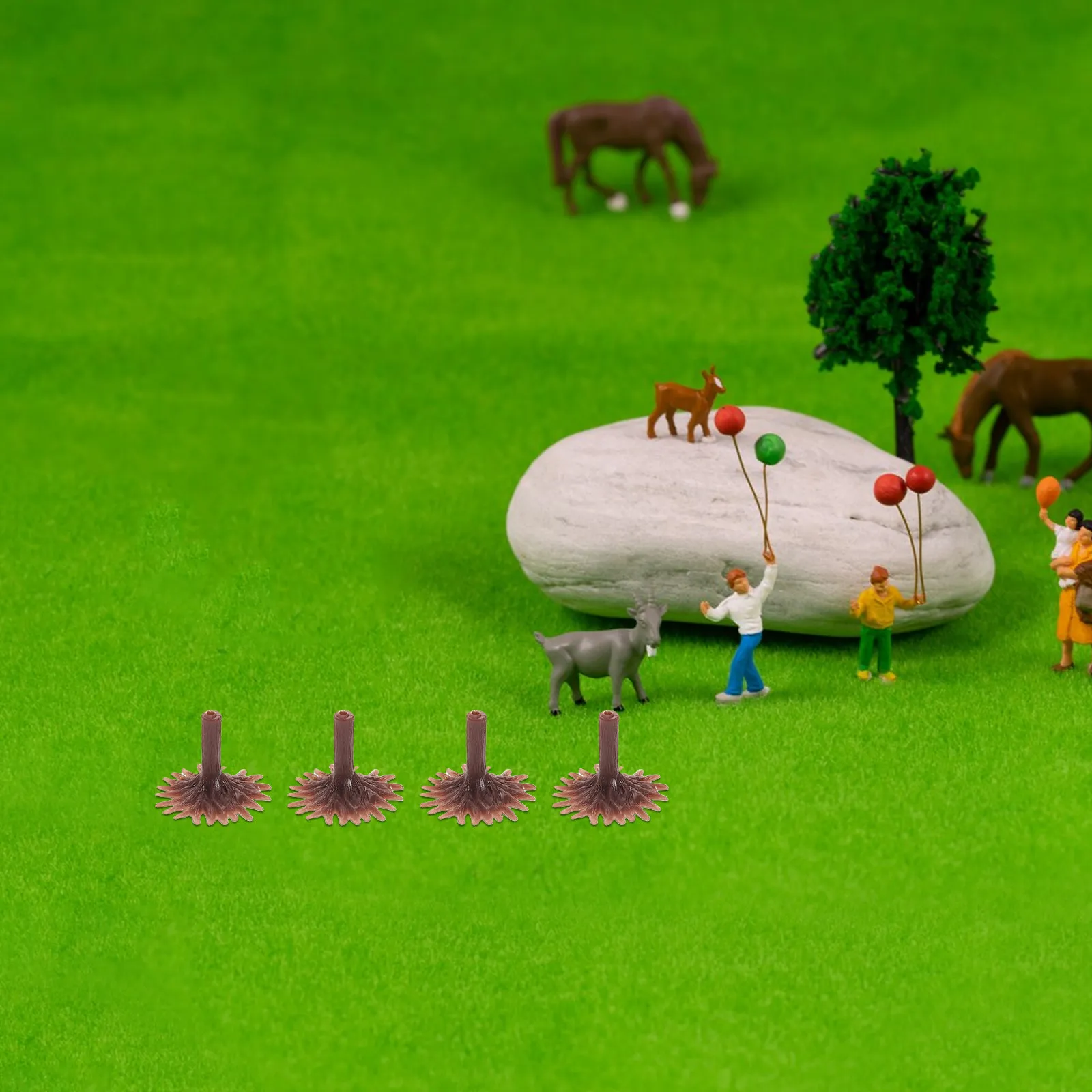 50Pcs Lightweight Plastic Tree Base Feet for DIY Miniature Landscapes Architectural Models Diorama Railway Scenery Sand Table view 2