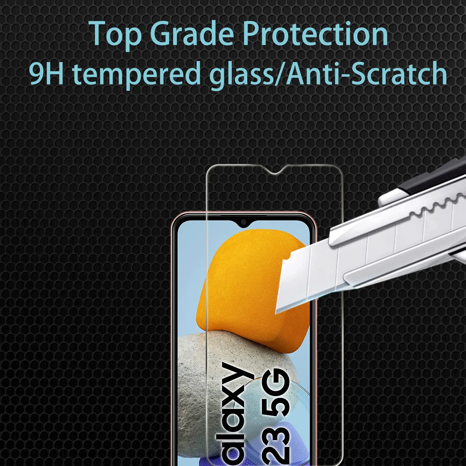 Protector de pantalla para Galaxy A23, M23, F23, Samsung, vidrio templado de aluminio 9H, funda transparente amigable