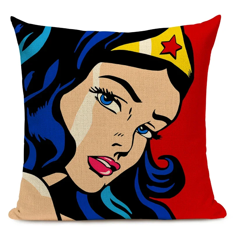 Poszewka na poduszkę American Anime Pop Art Printing Home Sofa Decor Poszewka na poduszkę Fotelik samochodowy Dekoracyjna poszewka na poduszkę Capa