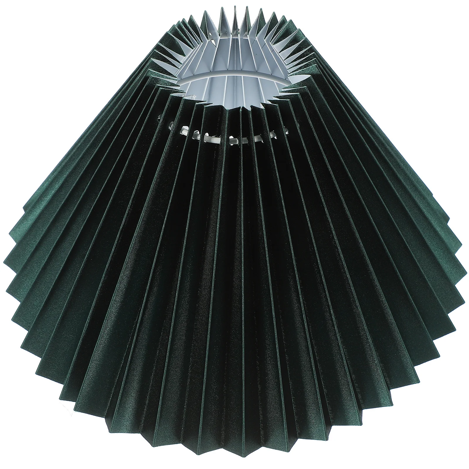 Abat-jour gris vert E27, Base en tissu anti-poussière, Design plissé moderne pour lampe de Table, couverture de lumière intérieure, décor