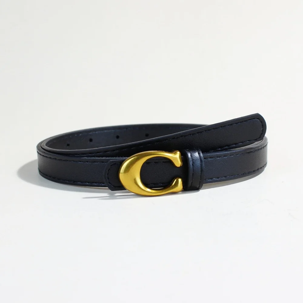 حزام جلد ماركة فاخرة للنساء مصمم سبيكة مشبك حزام الخصر الإناث الجينز بنطلون فستان حزام الخصر