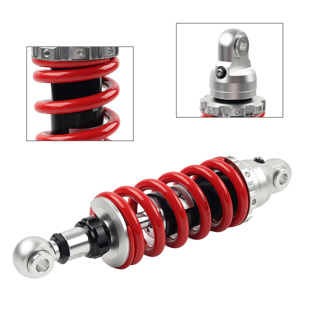 Motorcycle 320mm Shock Suspension Absorber 13mm Spring For Universal For Kawasaki For Ducati For Honda Aluminum Red