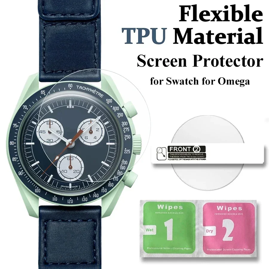 TPU Screen Protector Film for Omega for Swatch for Moon Planet Series Ultra Clear Flexible Anti-Scratch Screen Protection Film