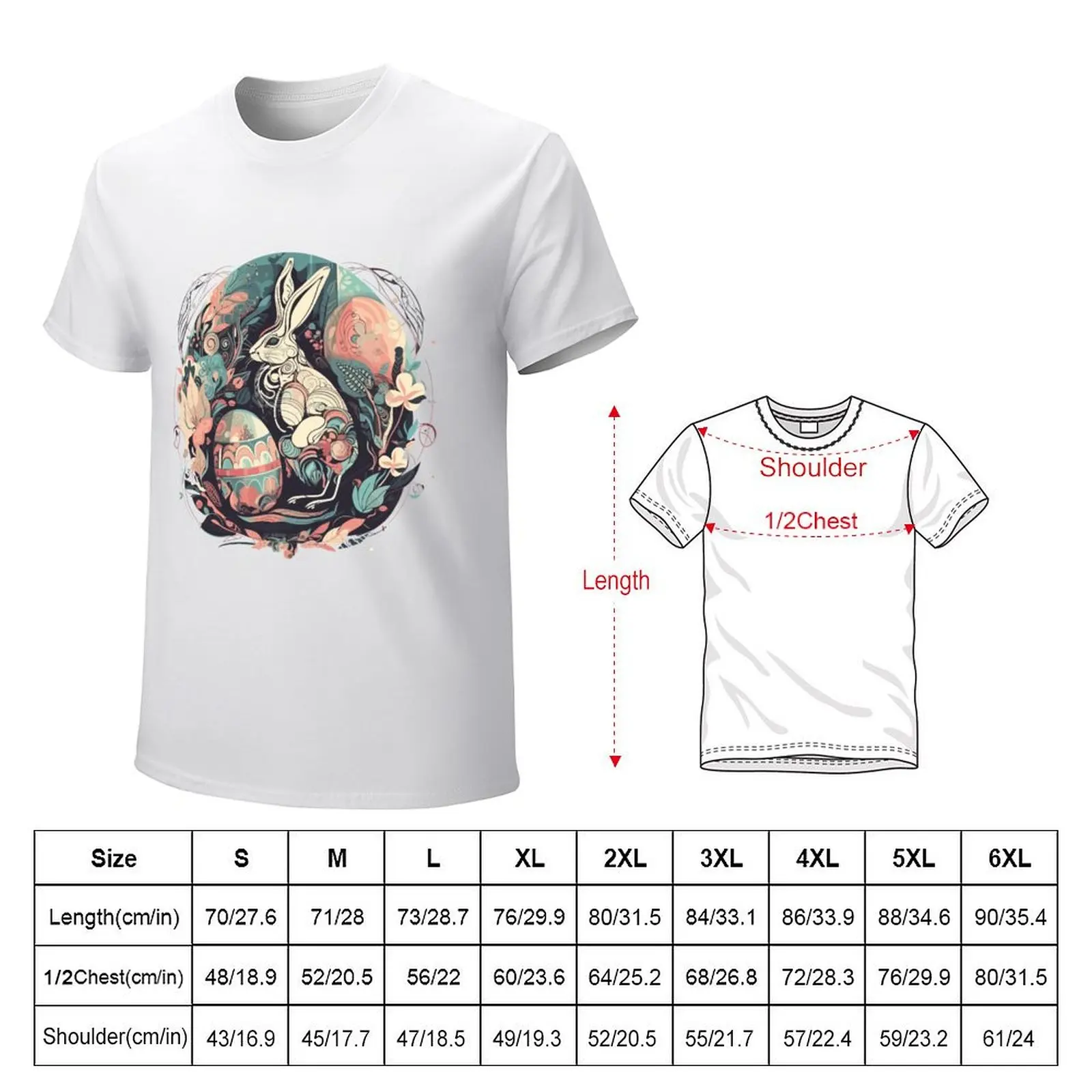 Mystical Rabbit Garden Easter T-Shirt for a boy Short sleeve tee graphics designer t shirt men