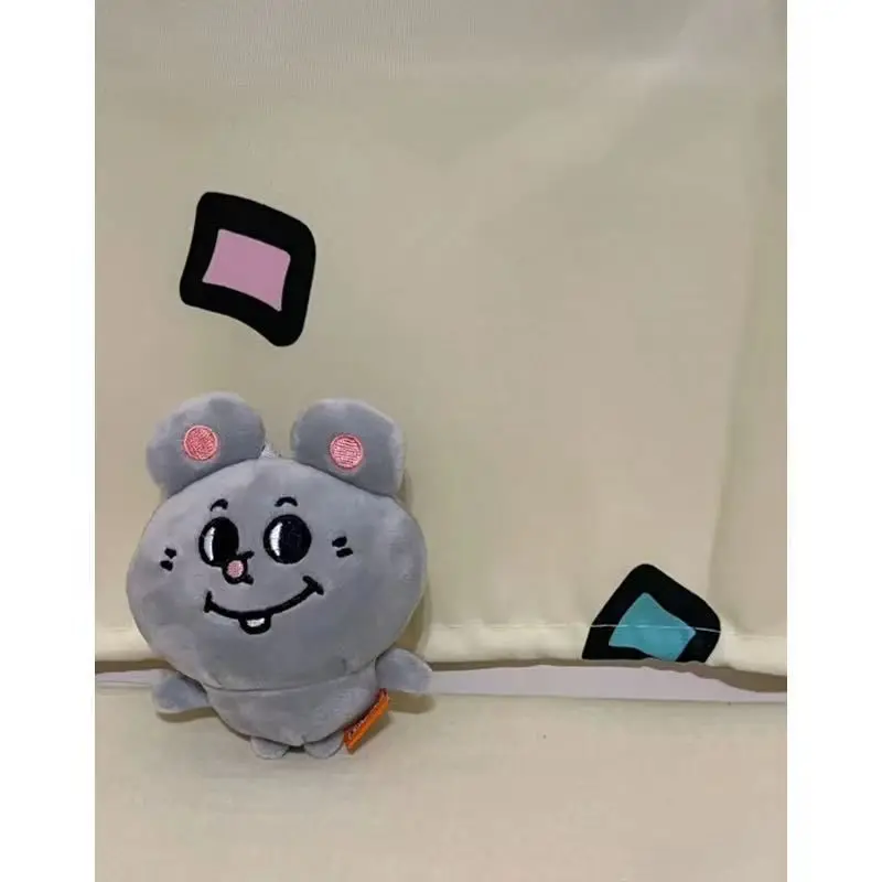 1 st 10 cm/3.93in Lenzenvloeistof Dragen Grote Muis Speelgoed Pluche Sleutelhanger Hanger Grijze Muis Merchandise Tas Accessoire Kussen Pop Cartoo