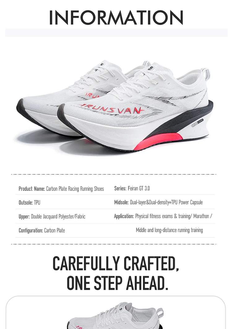 IRUNSVAN Carbonplatten-Laufschuhe mit stabiler Dämpfung eignen sich für Trainingstests und Marathon-Sportschuhe, Unisex 125 – Detail 29