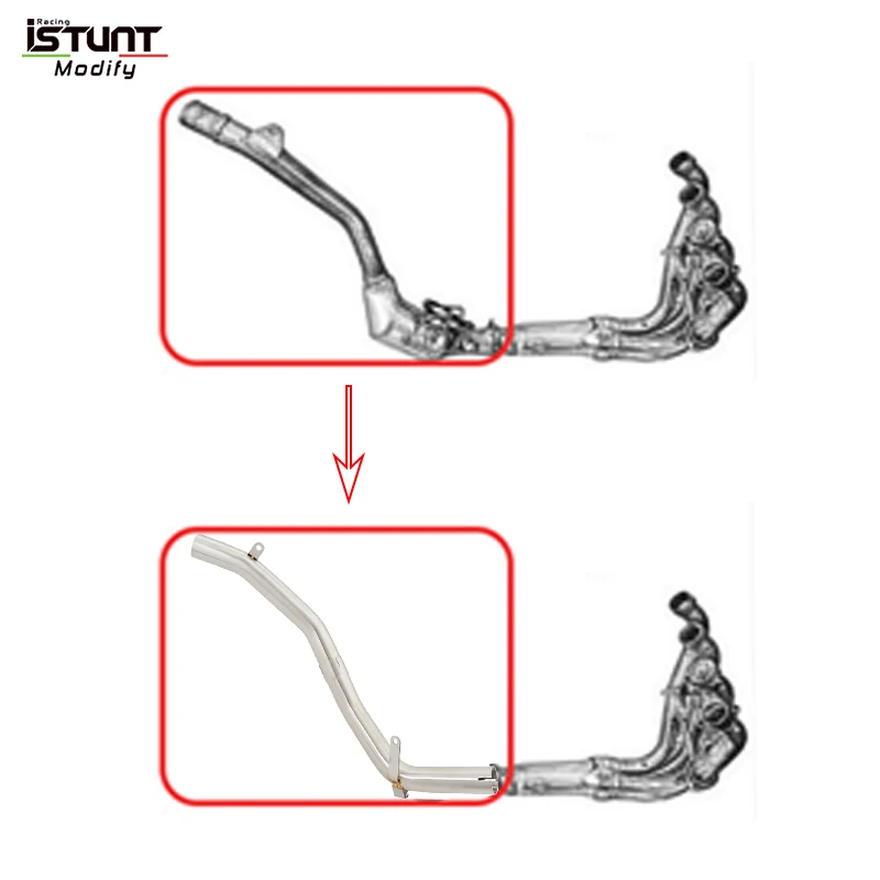 Slip For Suzuki GSR600 GSR 600 BK600 2006 - 2011 Motorcycle Exhaust Systems Escape Moto Mid Link Pipe Connect Original Muffler