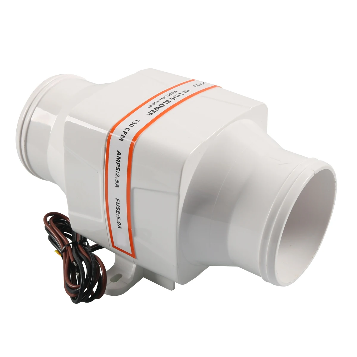 

Воздуходувка для лодки 12 в 130 куб. М 3-дюймовая линейная морская Отводная воздуходувка Бесшумная Воздуходувка с 4 отверстиями