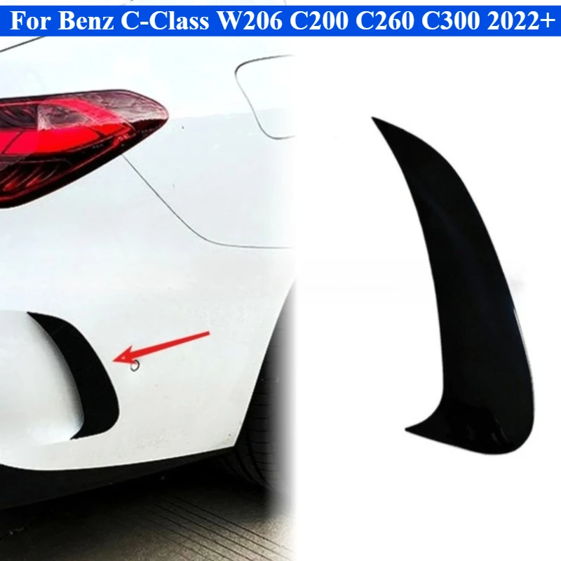 

For Mercedes-Benz C-Class W206 C200 C260 C300 2022+ AMG Style Rear Roof Spoiler Wing Shark Fin Blade Wing Exterior Accessories