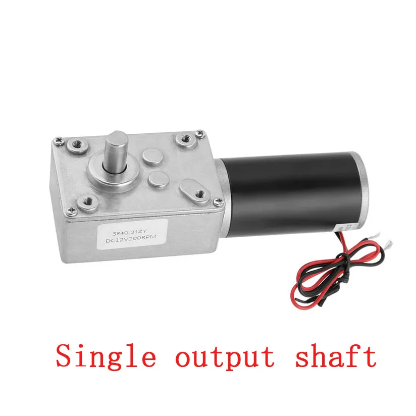 5840-31ZY Turbine Worm Reducer Motor DC 12V 24V 7RPM~470RPM Speed Adjustable DC Gear Motor Self-locking High Torque