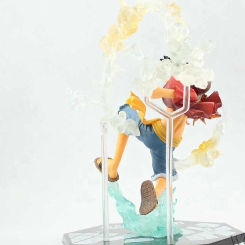 18cm One Piece - 'Hiken' Luffy (Battle Version) Fire Fist Anime Figure Model Statue Collection Desktop Decoration Ornament Toys