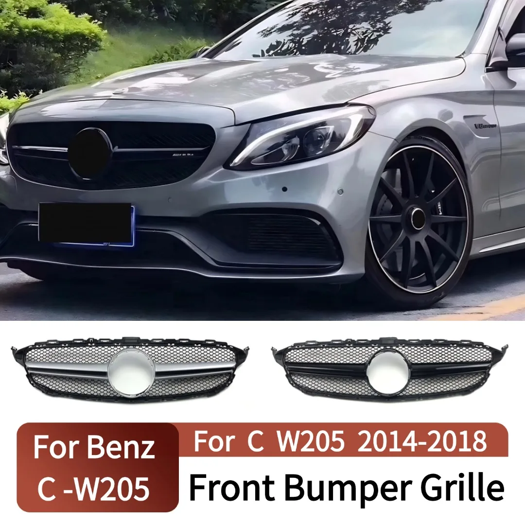 

Для Mercedes Benz C class W205 C205 2014-18 C180 C200 C260 C250 C300 Решетка переднего бампера Решетка кузова Комплект тюнинга Аксессуары