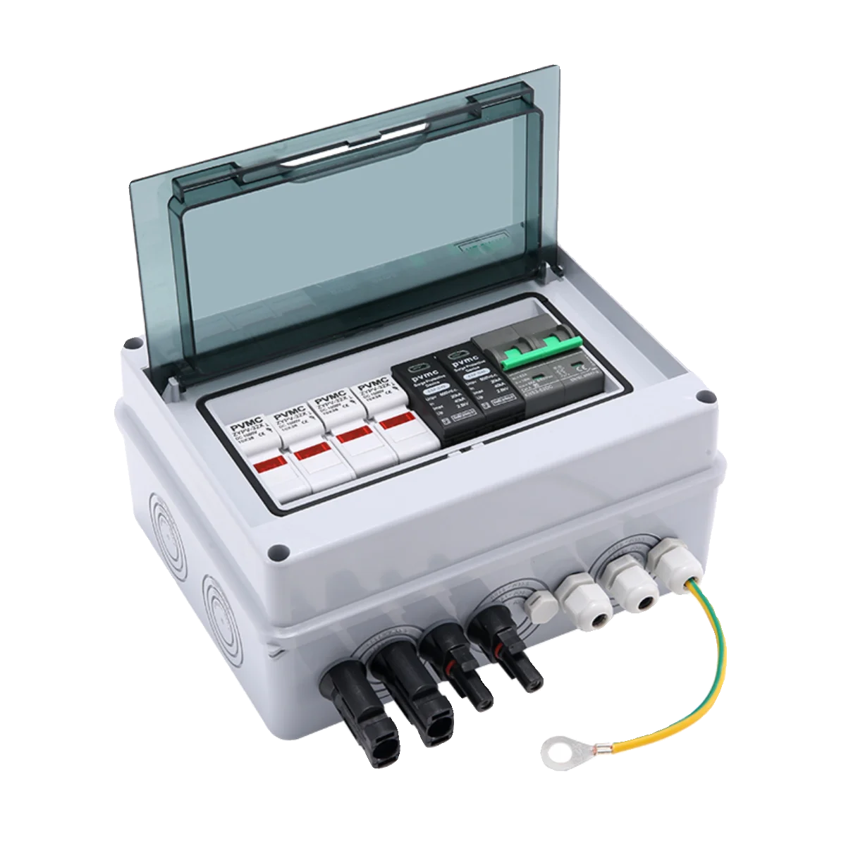 الموحد للحماية من البرق الضوئي 600 فولت تيار مستمر سلك أرضي متصل بالطاقة الشمسية صندوق توزيع مقاوم للماء