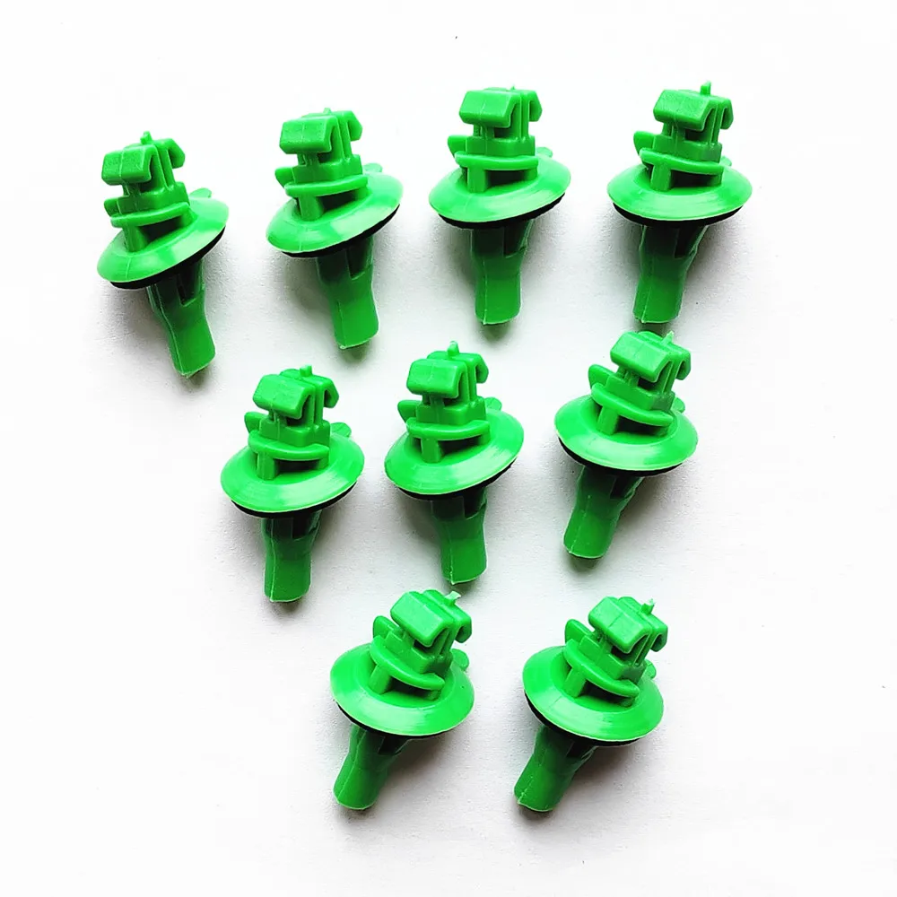 50Ps Oxblood Green Plastic Auto Fastener Clip Car Exterior Side Body Moulding Trim Clips for Toyota Land Cruiser 75881-60010