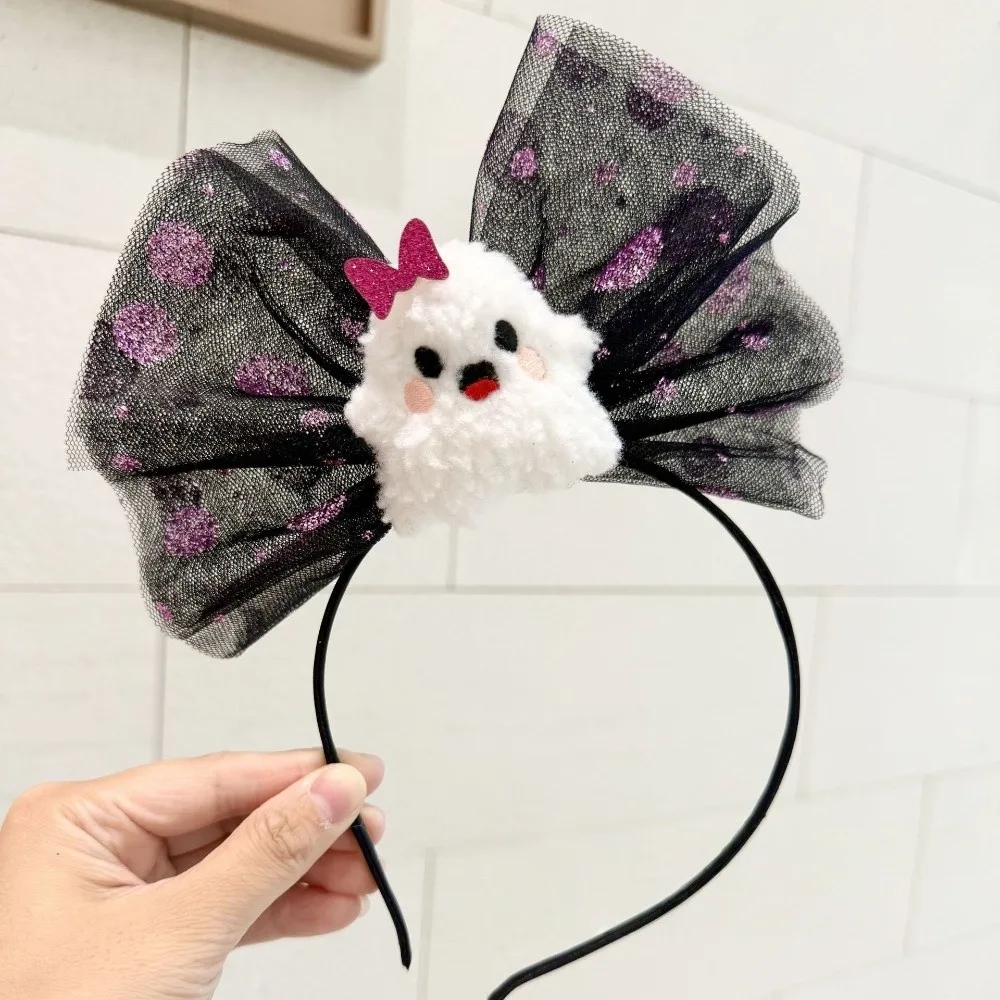 Pumpkin Halloween Flower Headband Witch Ghost Halloween Party Hair Hoop Spider Bowknot Ghost Festival Headpiece Halloween Day