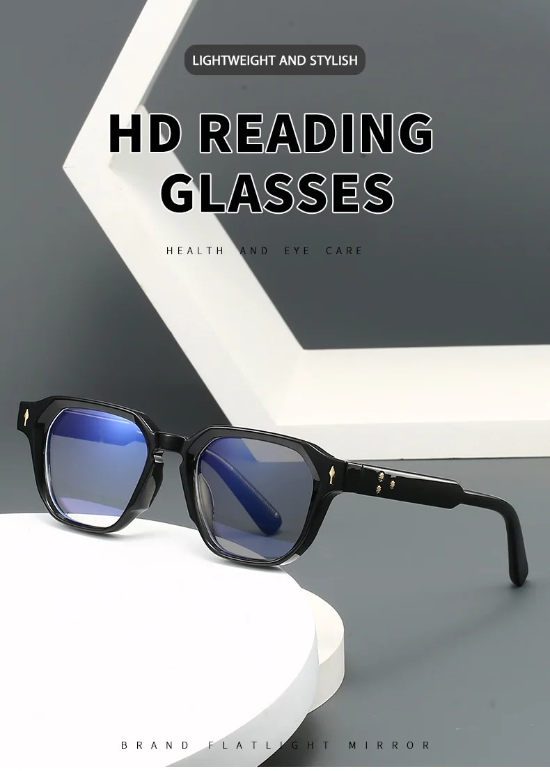 1 Par de Gafas de Lectura Unisex, Modernas, Versátiles, Fotocromáticas, Cuadradas, con Protección Anti-Luz Azul