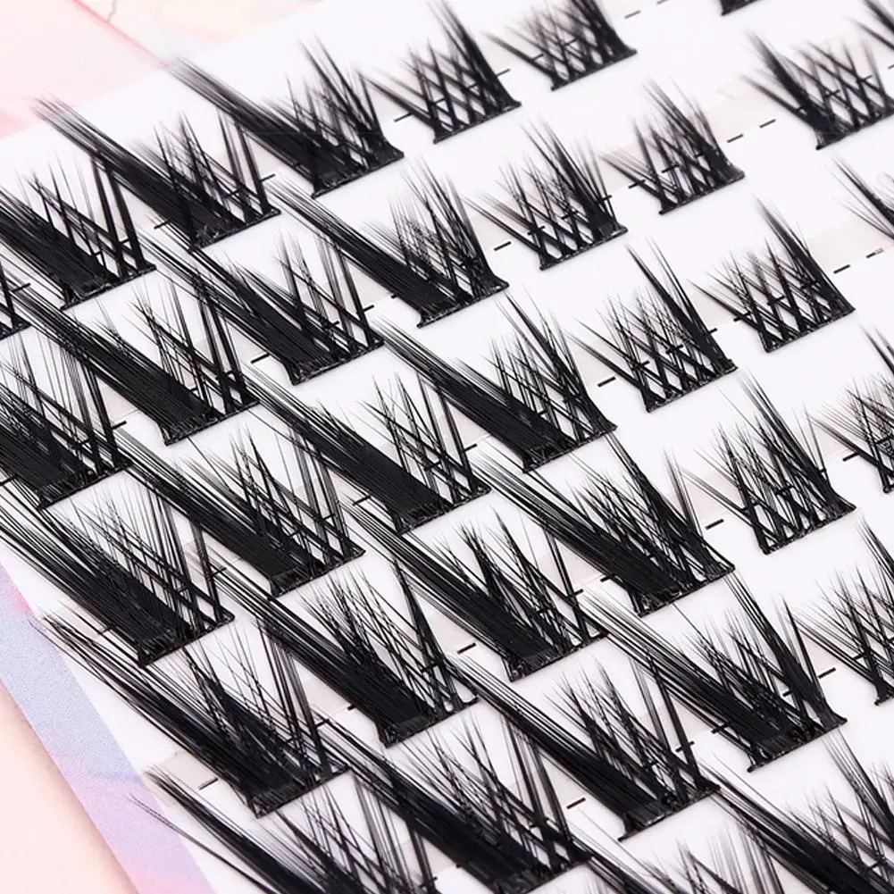 Sztuczne rzęsy Fox Baby Straight Black Naturalne Symulacja Grube Pojedyncze Kępki Przedłużanie Rzęs Narzędzie do Makijażu