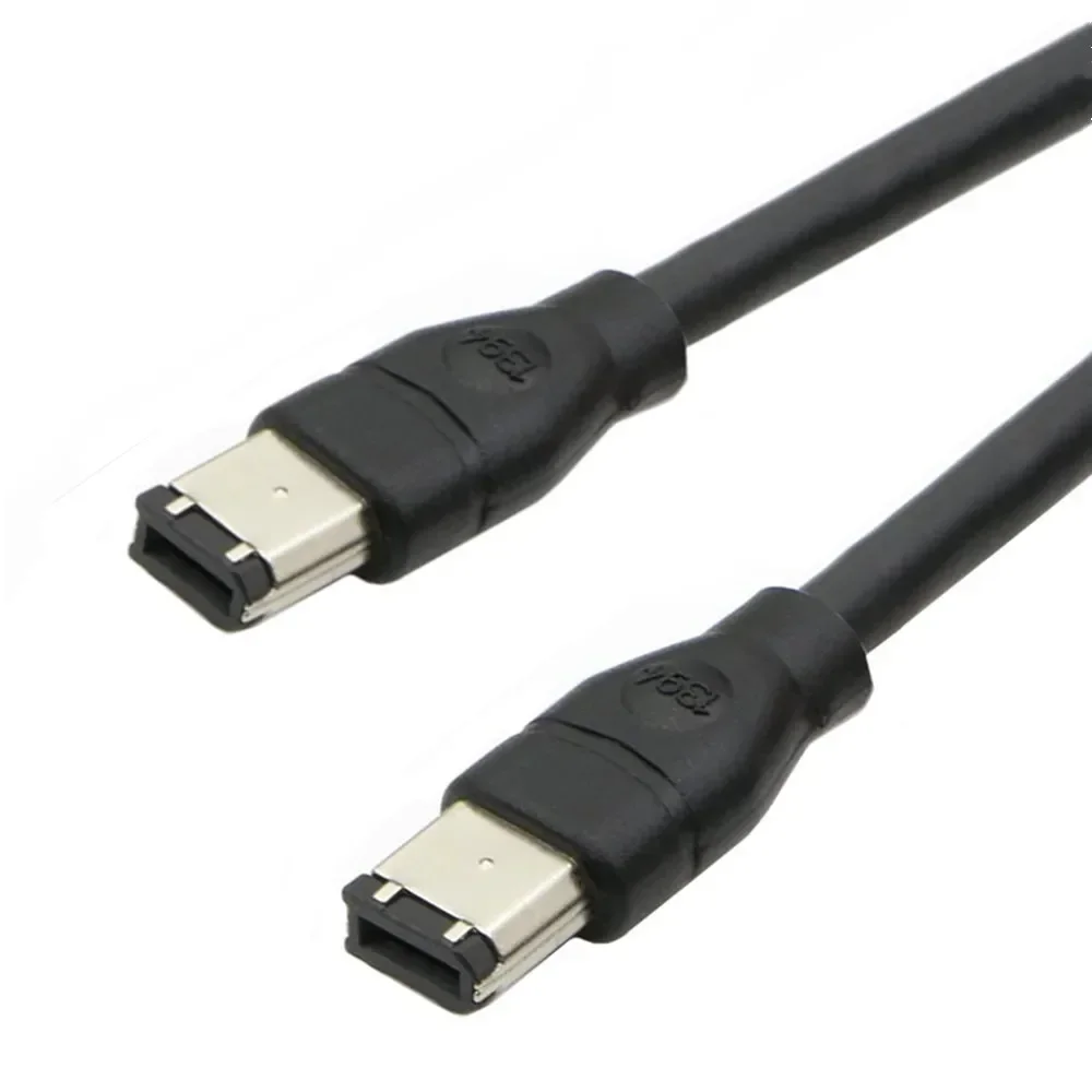 Black IEEE 1394 Firewire 400 to Firewire 400 Cable, 6 Pin/6 Pin Male / Male 6 FT/10ft/15ft