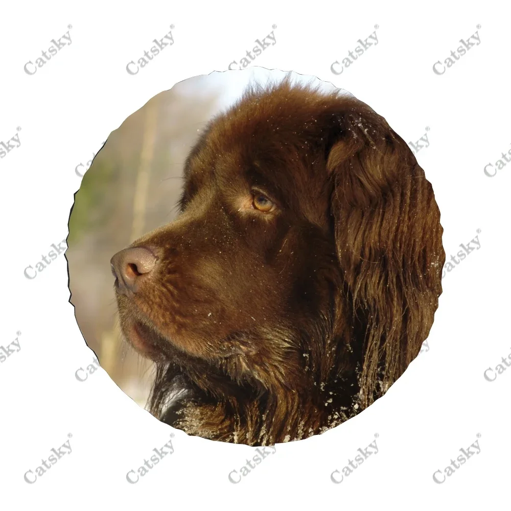 Newfoundland dog Car Tire Cover Protection Dustproof Customized Universal Camper Off-Road Vehicle auto Personalized Tire Cover