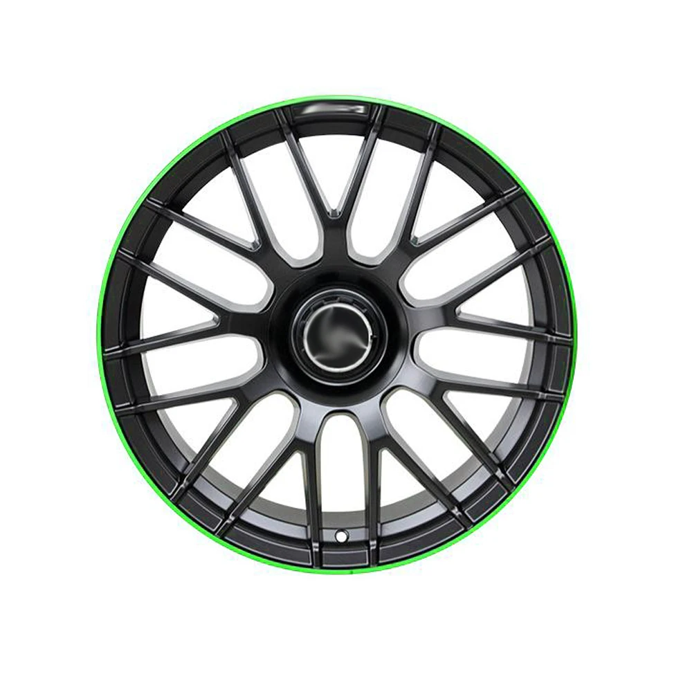 TIIKERI Auto-Leichtmetallfelgen, geschmiedete Felgen, für Auto, Großhandel, 18, 19, 20, 21, 22, 24 Zoll, kundenspezifischer Legierungsverkauf, schwarzer silberner Rand