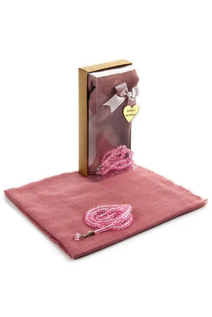 

IQRAH Mevlid Gift Set-Rosary-Covered-Pink Color