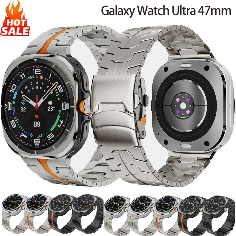 

Titanium Luxury Strap for Samsung Galaxy Watch Ultra 47mm Band for Samsung Ultra Galaxy 47MM Men Watchband Galaxy Ultra Bracelet