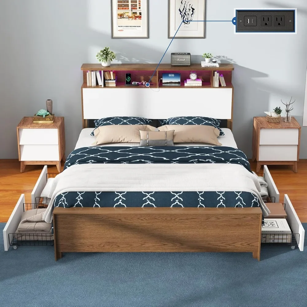 Queen Bed Frame with 49