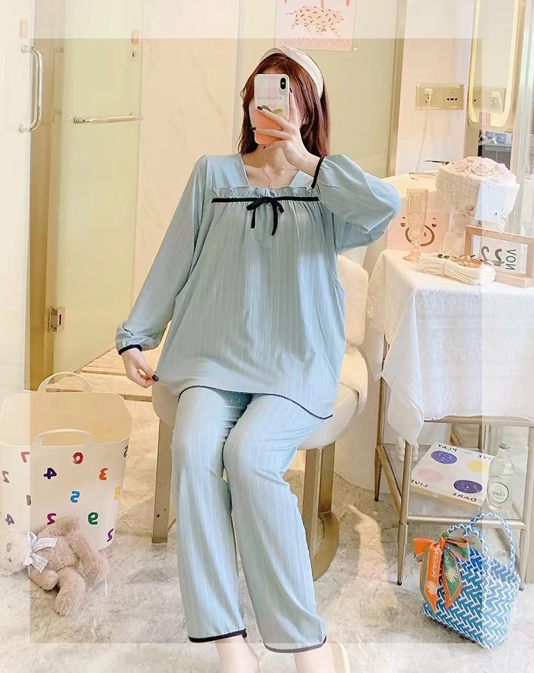 The New Monthly Clothing Breastfeeding Clothes Spring And Summer Nursing Pajamas Milk Cotton Maternity Nursing Pajamas Home Wear