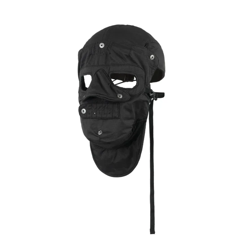 HKSH Spring Autumn New Men Tide Dark Chic Ins Fashion Punk Gothic Derivative Organization Multi-Form Mask Six-Panel Hat HK28419
